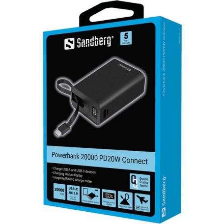 Sandberg Akkubank - Powerbank 20000 PD20W Connect