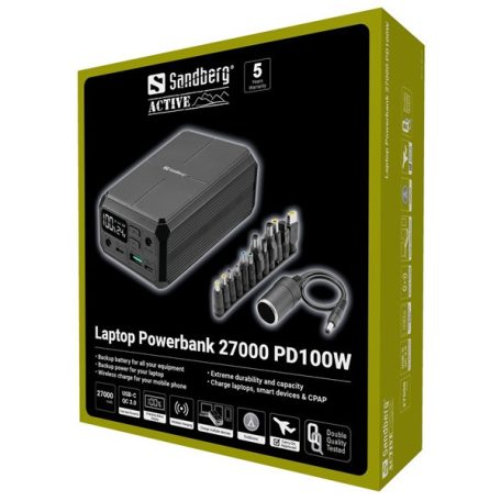 Sandberg Akkubank - Laptop Powerbank 27000 PD100W