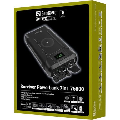 Sandberg Akkubank - Survivor Powerbank 7in1 76800