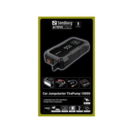 Sandberg Akkubank - Car Jumpstarter TirePump 10000