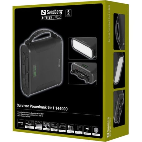 Sandberg Akkubank - Survivor Powerbank 9in1 144000