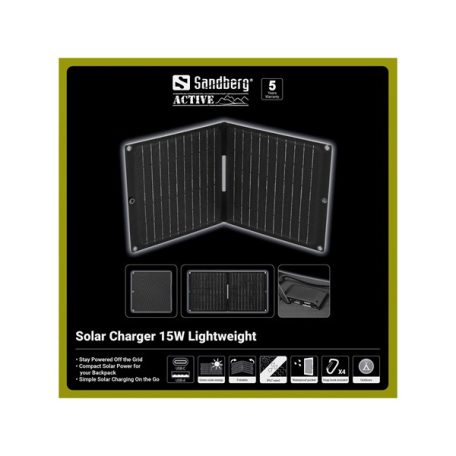 Sandberg Napelem - Solar Charger 15W Lightweight