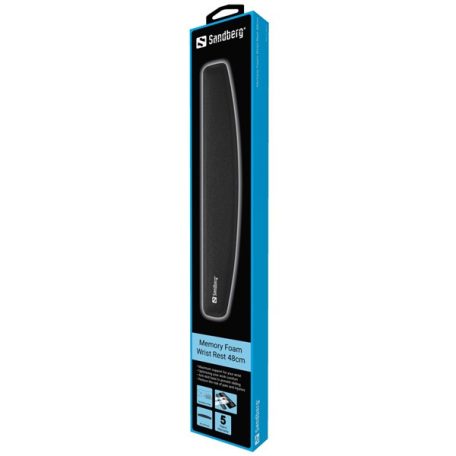 Sandberg Billentyűzet Csuklótámasz - Memory Foam Wrist Rest 48cm (Memória habos csuklótámasz; fekete)