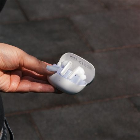 S-Link Fülhallgató Vezeték Nélküli - AirLite X Pro White (BT5.3, ENC + Hybrid ANC, mikrofon, fehér)