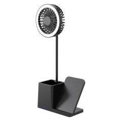   S-Link Asztali Ventilátor - SL-M9055 (Wireless charge 10W, fekete)