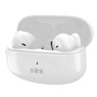 S-Link Fülhallgató Vezeték Nélküli - SL-TWS08 White (Bluetooth, ENC, Type-C, 4x HD mikrofon, 40 óra, fehér)