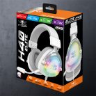 Spirit of Gamer Fejhallgató - ELITE H40 White (MultiPlatform, RGB, 3.5mm Jack, mikrofon, hangerőszabályzó, nagy-párnás)