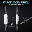 Spirit of Gamer Fejhallgató - PRO-H4 White (MultiPlatform, mikrofon, 3.5mm jack, hangerőszabályzó, fehér)