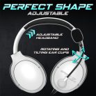 Spirit of Gamer Fejhallgató - PRO-H4 White (MultiPlatform, mikrofon, 3.5mm jack, hangerőszabályzó, fehér)
