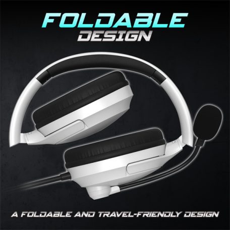 Spirit of Gamer Fejhallgató - PRO-H4 White (MultiPlatform, mikrofon, 3.5mm jack, hangerőszabályzó, fehér)