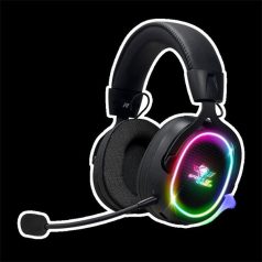  Spirit of Gamer Wireless Fejhallgató - MIC-XH1200 (MultiPlatform,7.1,mikrofon, hangerőszabályzó, nagy-párnás, fekete)