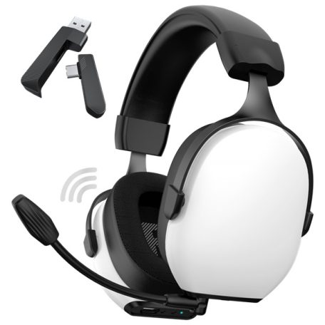 Spirit of Gamer Wireless Fejhallgató - MIC-XH1400 (MultiPlatform, 7.1,mikrofon, hangerőszabályzó, nagy-párnás, fehér)