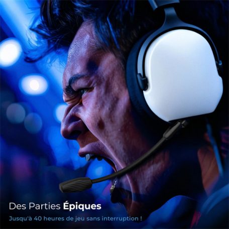 Spirit of Gamer Wireless Fejhallgató - MIC-XH1400 (MultiPlatform, 7.1,mikrofon, hangerőszabályzó, nagy-párnás, fehér)