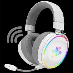   Spirit of Gamer Wireless Fejhallgató - MIC-XH1700W (MultiPlatform, mikrofon, hangerőszabályzó, nagy-párnás, fehér)