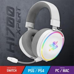   Spirit of Gamer Wireless Fejhallgató - MIC-XH1700W (MultiPlatform, mikrofon, hangerőszabályzó, nagy-párnás, fehér)