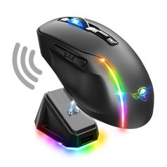   Spirit of Gamer Egér Vezeték nélküli  - ELITE-M50 Black (Optikai, 8000DPI, 1000Hz, 6 programozható gomb, RGB, fekete)