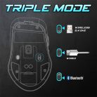 Spirit of Gamer Egér Vezeték nélküli  - ELITE-M50 White (Optikai, 8000DPI, 1000Hz, 6 programozható gomb, RGB, fehér)