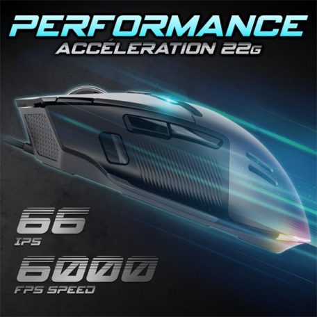 Spirit of Gamer Egér - ELITE-M60 Black (Optikai, 20000 DPI, 1000Hz, 9 programozható gomb, RGB, vezetékes, fekete)