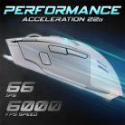 Spirit of Gamer Egér - ELITE-M60 White (Optikai, 20000 DPI, 1000Hz, 9 programozható gomb, RGB, vezetékes, fehér)