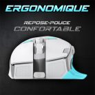 Spirit of Gamer Egér - ELITE-M60 White (Optikai, 20000 DPI, 1000Hz, 9 programozható gomb, RGB, vezetékes, fehér)