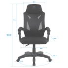 Spirit of Gamer szék - HELLCAT Black (állítható dőlés/magasság; szövet; max.120kg-ig, fekete)