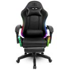 Spirit of Gamer szék - SIRIUS (RGB, állítható dőlés/magasság; kihajtható lábtartó; max.120kg-ig, fekete)