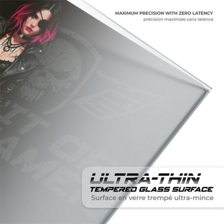 Spirit of Gamer Egérpad - Phantom (420 x 330 x 4mm; varrott szélek; üveg felület; fekete)