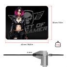 Spirit of Gamer Egérpad - Phantom (420 x 330 x 4mm; varrott szélek; üveg felület; fekete)