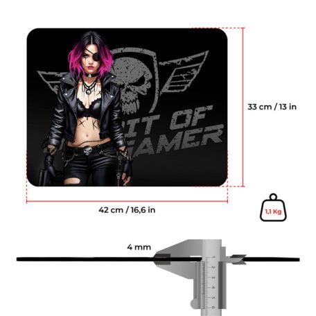 Spirit of Gamer Egérpad - Phantom (420 x 330 x 4mm; varrott szélek; üveg felület; fekete)