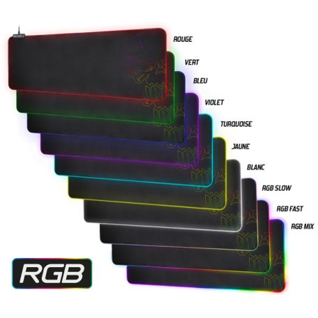 Spirit of Gamer Egérpad - Darkskull RGB - XXL (RGB háttérvilágítás, 800 x 300 x 4mm; fekete)