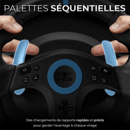 Spirit of Gamer Kormány - RACE WHEEL PRO 5 (kormány+pedálok, PC / PS4/5 / XBOX X/S/One kompatibilis, fekete)