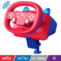   Spirit of Gamer Kormány - RACE WHEEL PRO AIR (PC/PS3/PS4/Switch/Android kompatibilis, piros/kék)