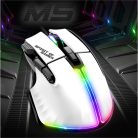 Spirit of Gamer Egér - PRO-M5 Arctic (Optikai, 12800DPI, 1000Hz, 8 gomb, harisnyázott kábel, fehér)
