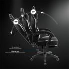 Spirit of Gamer szék - RAVEN (állítható dőlés/magasság; kihajtható lábtartó; max.120kg-ig, fekete)