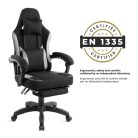 Spirit of Gamer szék - RAVEN (állítható dőlés/magasság; kihajtható lábtartó; max.120kg-ig, fekete)