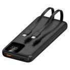 S-Link Powerbank - IP-G16L 10000mAh (3x Type-C, Lightning, 20W PD, led, fekete)