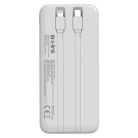 S-Link Powerbank - IP-G16L 10000mAh (3x Type-C, Lightning, 20W PD, led, fehér)