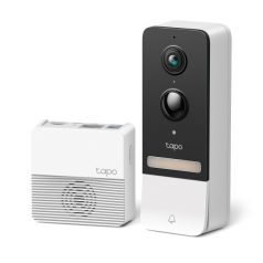  TP-Link Vezeték nélküli IP video kaputelefon szett - Tapo D230S1 (5MP, 160°; IP64, SD, audio; H.264;  6700mAh akku)