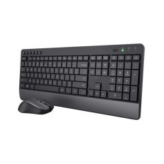   Trust Billentyűzet+Egér Kit Vezeték Nélküli - Trezo Comfort (micro vevő; USB; multimed.; fekete; magyar)