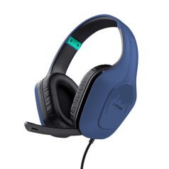   Trust Fejhallgató - GXT415 Zirox (multiplatform; nagy-párnás; mikrofon; hangerőszabályzó; 3.5mm jack; kék)