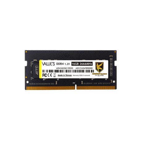 Kingsman Memória Notebook - 16GB DDR4 (2666Mhz, CL22, 1.2V)