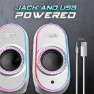 Spirit of Gamer Hangszóró 2.0 - Fanatic 500 Arctic (PC/Mac, Bluetooth/3,5mm Jack, fehér)