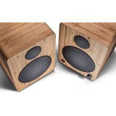   WaveMaster Hangszóró 2.0 - CUBE MINI NEO Bamboo (36W RMS, Bluetooth, 3,5mm jack, RCA, Toslink, Távírányító, Bambusz)