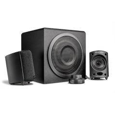   WaveMaster Hangszóró 2.1 - MOODY (65W RMS, Fa mélynyomó, 3,5mm jack, RCA, Fekete)