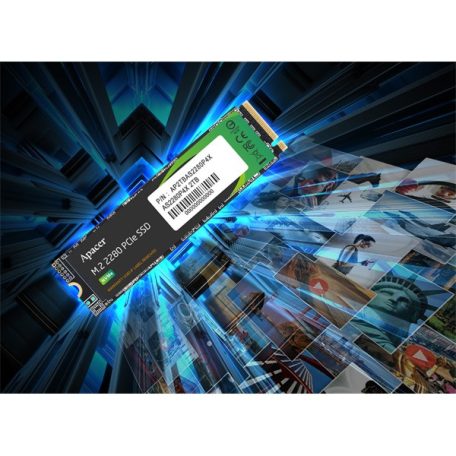 Apacer SSD AS2280P4X Series - 512GB AP512GAS2280P4X-1 (M.2 PCI-E Gen. 3, Olvasás: 2100 MB/s, Írás: 1500 MB/s)