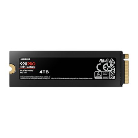 Samsung SSD 4TB - MZ-V9P4T0GW (990 PRO hűtőbordás, PCle 4.0x4, NVMe M.2, 4TB)