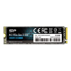   Silicon Power SSD - 512GB A60 (r:2200MB/s; w:1600 MB/s, NVMe 1.3 támogatás, M.2 PCIe Gen 3x4)