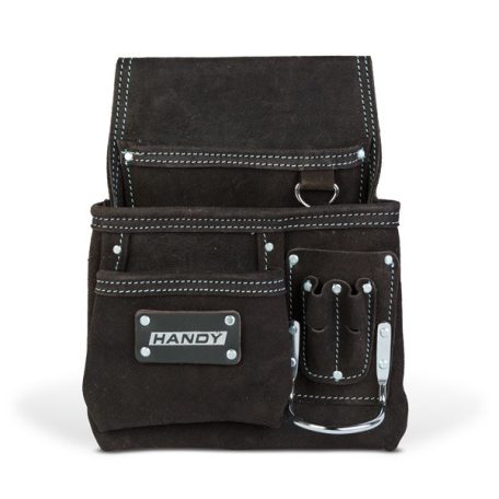 Handy bőr szerszámtartó táska - 10260A (derékövvel, Fekete)