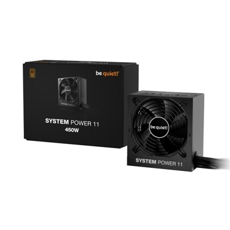 Be Quiet! Tápegység 450W - SYSTEM POWER 11 (80+ Bronze, ATX3.1, PCIe5.1, fekete)