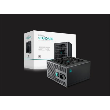 DeepCool Tápegység 550W - Gamerstorm PF550L (80 Plus, ATX2.31, Aktív PFC, 12cm )